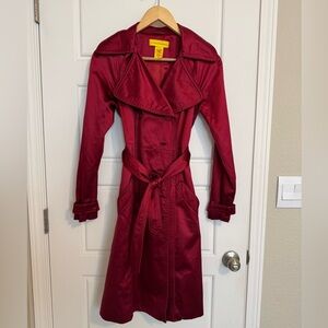 Catherine Malandrino Trench Coat with Belted Waist